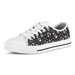 Black And White Rocket Pattern Print White Low Top Shoes