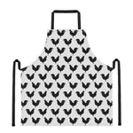 Black And White Rooster Pattern Print Apron