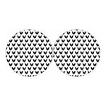Black And White Rooster Pattern Print Car Coasters