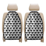 Black And White Rooster Pattern Print Car Seat Organizers