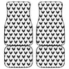 Black And White Rooster Pattern Print Front and Back Car Floor Mats