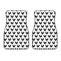 Black And White Rooster Pattern Print Front Car Floor Mats