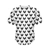 Black And White Rooster Pattern Print Men's Baseball Jersey