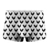 Black And White Rooster Pattern Print Men's Boxer Briefs