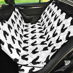 Black And White Rooster Pattern Print Pet Car Back Seat Cover