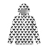 Black And White Rooster Pattern Print Pullover Hoodie