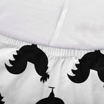 Black And White Rooster Pattern Print Sofa Cover