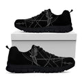 Black And White Sagittarius Sign Print Black Running Shoes