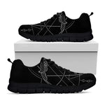 Black And White Sagittarius Sign Print Black Sneakers