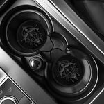 Black And White Sagittarius Sign Print Car Coasters