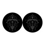 Black And White Sagittarius Sign Print Car Coasters
