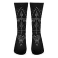 Black And White Sagittarius Sign Print Crew Socks
