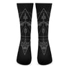 Black And White Sagittarius Sign Print Crew Socks