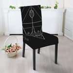 Black And White Sagittarius Sign Print Dining Chair Slipcover