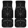 Black And White Sagittarius Sign Print Front and Back Car Floor Mats