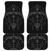 Black And White Sagittarius Sign Print Front and Back Car Floor Mats