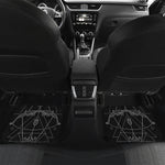 Black And White Sagittarius Sign Print Front and Back Car Floor Mats