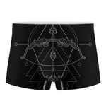 Black And White Sagittarius Sign Print Men's Boxer Briefs
