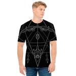 Black And White Sagittarius Sign Print Men's T-Shirt