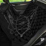 Black And White Sagittarius Sign Print Pet Car Back Seat Cover