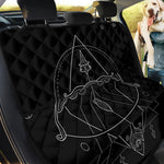 Black And White Sagittarius Sign Print Pet Car Back Seat Cover