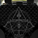Black And White Sagittarius Sign Print Pet Car Back Seat Cover