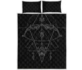 Black And White Sagittarius Sign Print Quilt Bed Set