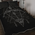 Black And White Sagittarius Sign Print Quilt Bed Set