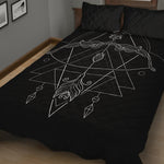 Black And White Sagittarius Sign Print Quilt Bed Set