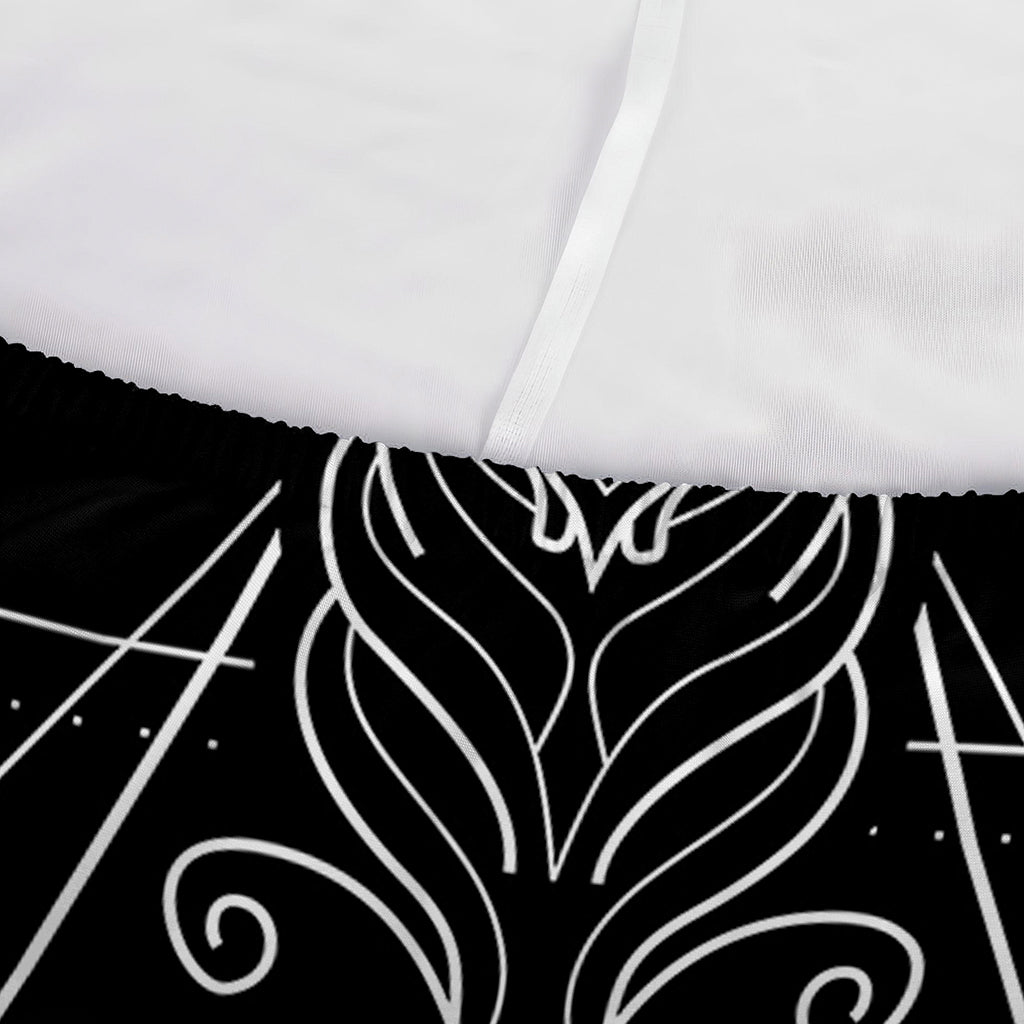 Black And White Sagittarius Sign Print Sofa Cover