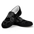 Black And White Scorpio Sign Print Black Slip On Sneakers