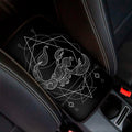 Black And White Scorpio Sign Print Car Center Console Cover