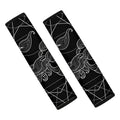 Black And White Scorpio Sign Print Car Seat Belt Covers
