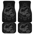 Black And White Scorpio Sign Print Front and Back Car Floor Mats