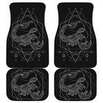 Black And White Scorpio Sign Print Front and Back Car Floor Mats