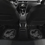 Black And White Scorpio Sign Print Front and Back Car Floor Mats