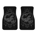 Black And White Scorpio Sign Print Front Car Floor Mats