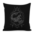 Black And White Scorpio Sign Print Pillow Cover