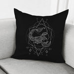 Black And White Scorpio Sign Print Pillow Cover