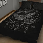Black And White Scorpio Sign Print Quilt Bed Set