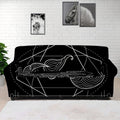 Black And White Scorpio Sign Print Sofa Cover