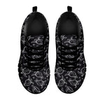 Black And White Sea Turtle Pattern Print Black Sneakers