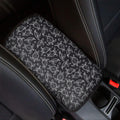 Black And White Sea Turtle Pattern Print Car Center Console Cover