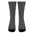 Black And White Sea Turtle Pattern Print Crew Socks