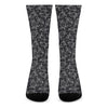 Black And White Sea Turtle Pattern Print Crew Socks