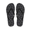 Black And White Sea Turtle Pattern Print Flip Flops