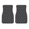 Black And White Sea Turtle Pattern Print Front Car Floor Mats