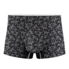 Black And White Sea Turtle Pattern Print Men's Boxer Briefs