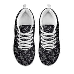 Black And White Sea Turtle Pattern Print White Sneakers