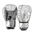 Black And White Seahorse Print Boxing Gloves